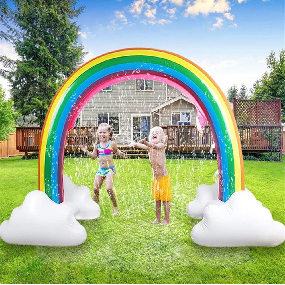 Vibrant Rainbow Water Sprinkler for Kids